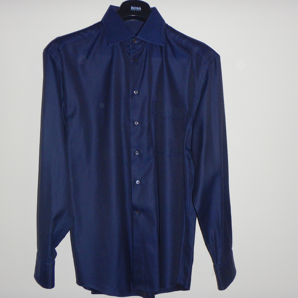 Great Dark Blue Canali Dress Shirt